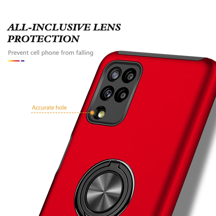For Samsung Galaxy A12 5G PC + TPU Shockproof Magnetic Protective Case with Invisible Ring Holder