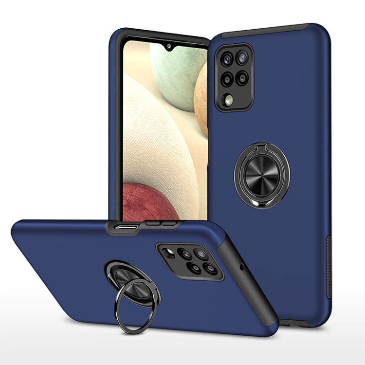 For Samsung Galaxy A12 5G PC + TPU Shockproof Magnetic Protective Case with Invisible Ring Holder