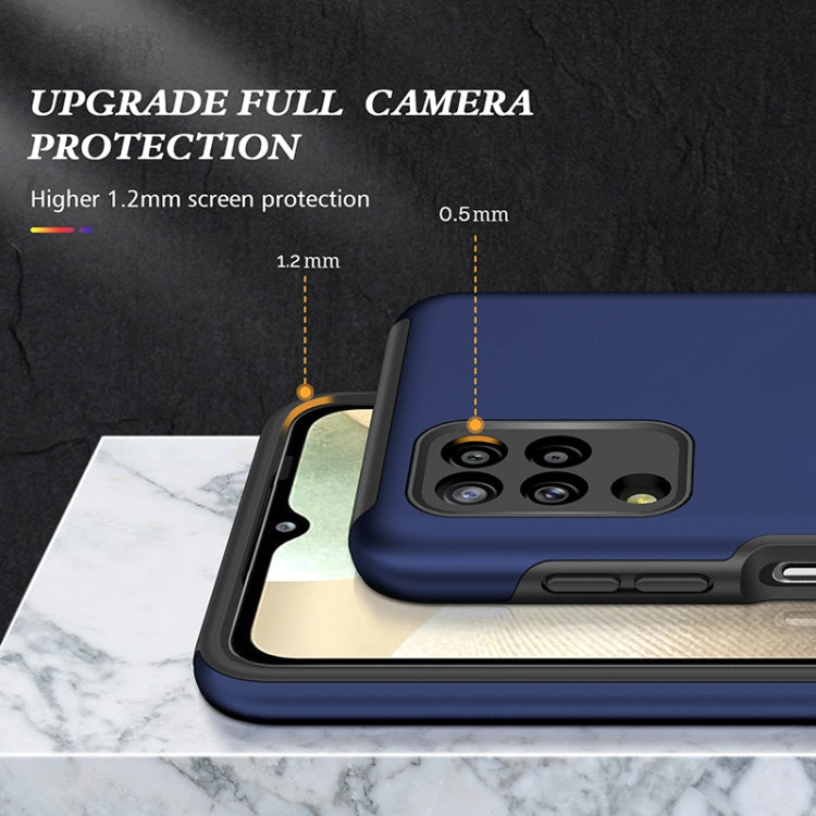 For Samsung Galaxy A12 5G PC + TPU Shockproof Magnetic Protective Case with Invisible Ring Holder