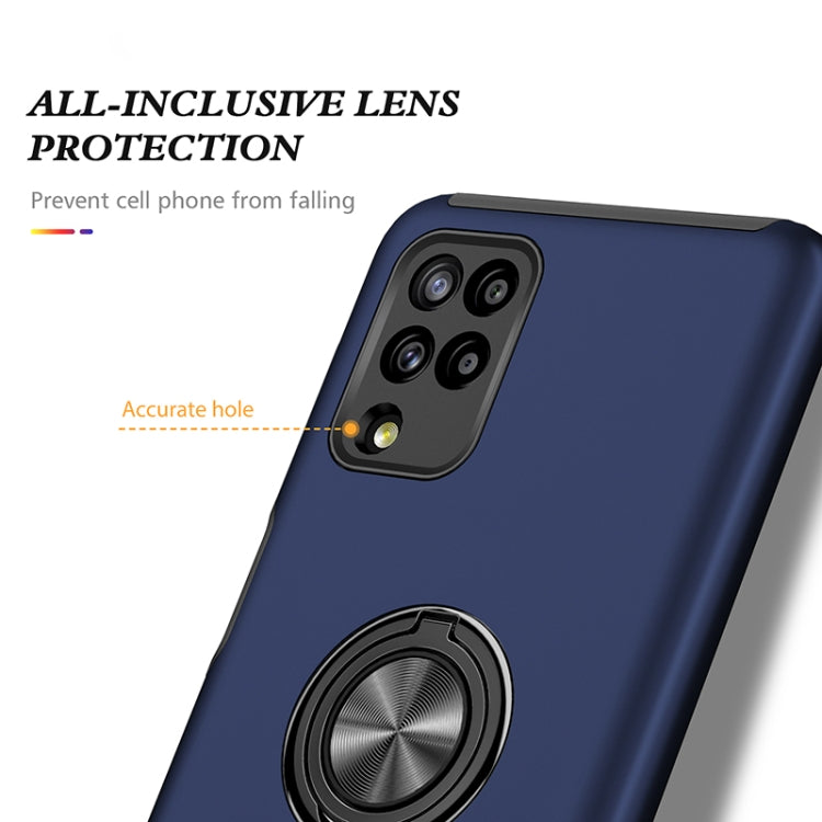 For Samsung Galaxy A12 5G PC + TPU Shockproof Magnetic Protective Case with Invisible Ring Holder