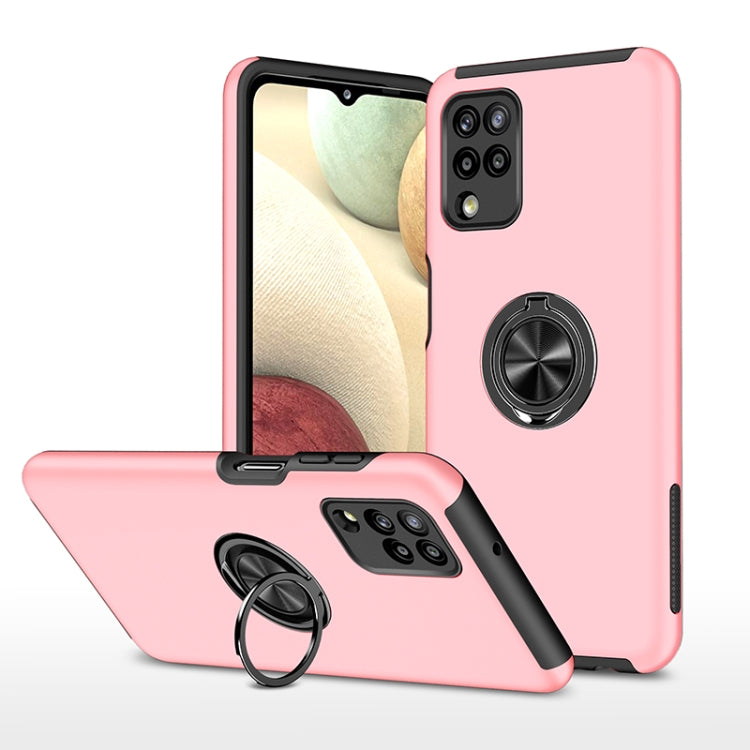 For Samsung Galaxy A12 5G PC + TPU Shockproof Magnetic Protective Case with Invisible Ring Holder