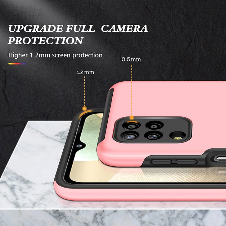 For Samsung Galaxy A12 5G PC + TPU Shockproof Magnetic Protective Case with Invisible Ring Holder