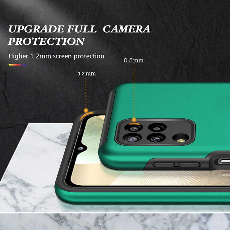 For Samsung Galaxy A12 5G PC + TPU Shockproof Magnetic Protective Case with Invisible Ring Holder