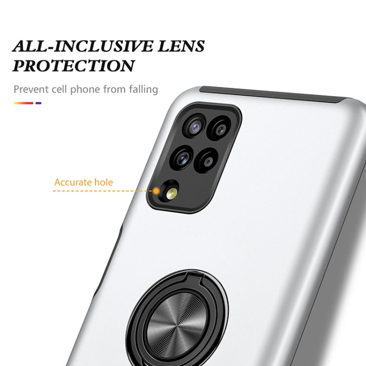 For Samsung Galaxy A12 5G PC + TPU Shockproof Magnetic Protective Case with Invisible Ring Holder