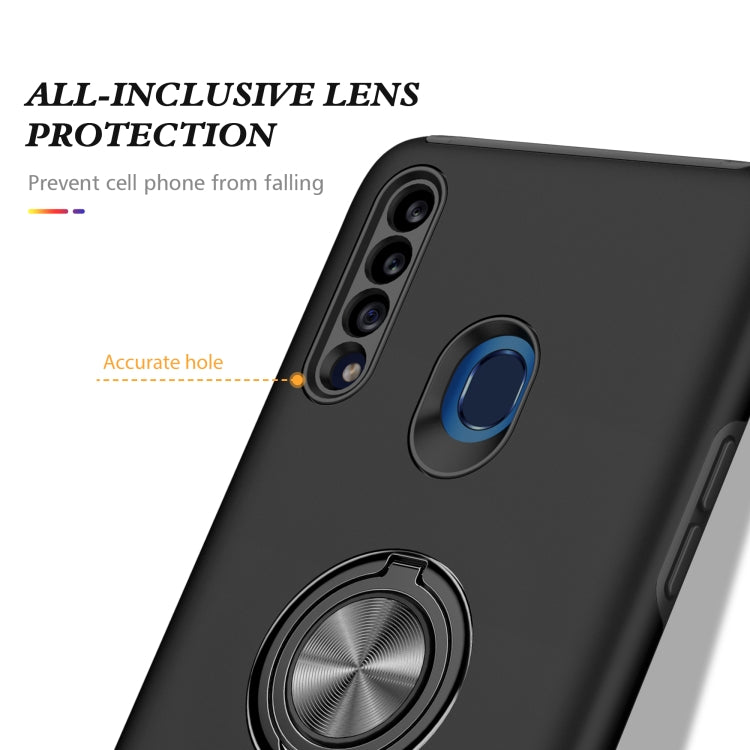 For Samsung Galaxy A20s PC + TPU Shockproof Magnetic Protective Case with Invisible Ring Holder
