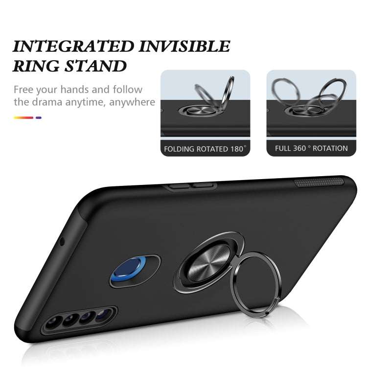 For Samsung Galaxy A20s PC + TPU Shockproof Magnetic Protective Case with Invisible Ring Holder