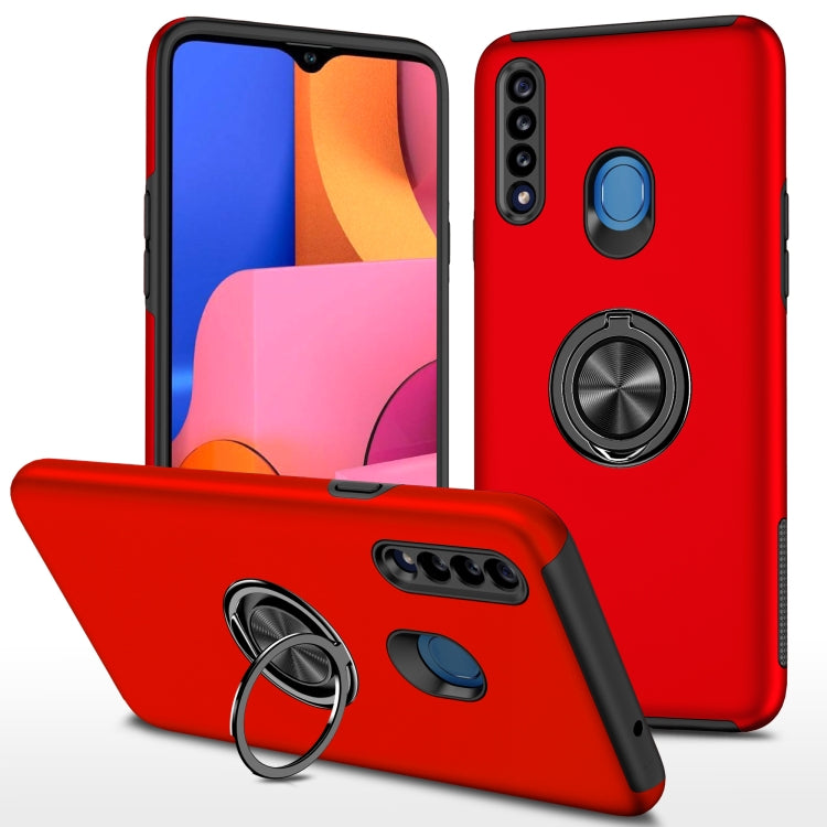 For Samsung Galaxy A20s PC + TPU Shockproof Magnetic Protective Case with Invisible Ring Holder