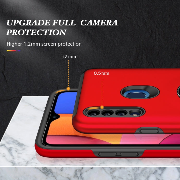 For Samsung Galaxy A20s PC + TPU Shockproof Magnetic Protective Case with Invisible Ring Holder