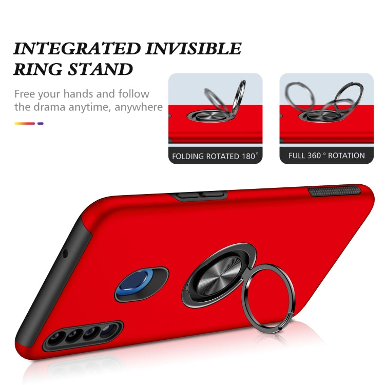 For Samsung Galaxy A20s PC + TPU Shockproof Magnetic Protective Case with Invisible Ring Holder