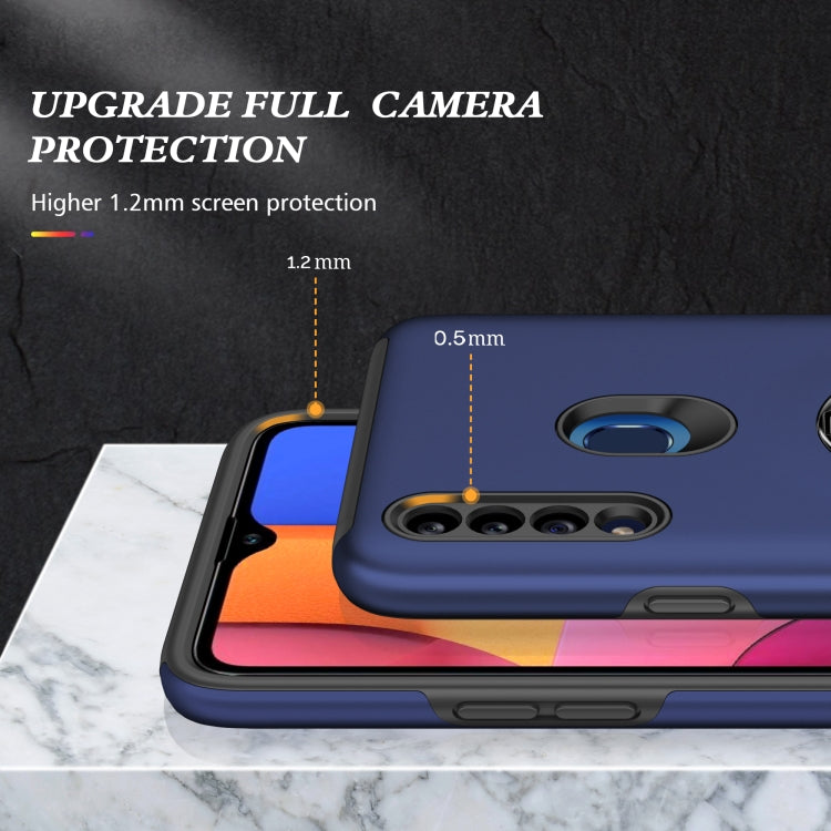 For Samsung Galaxy A20s PC + TPU Shockproof Magnetic Protective Case with Invisible Ring Holder