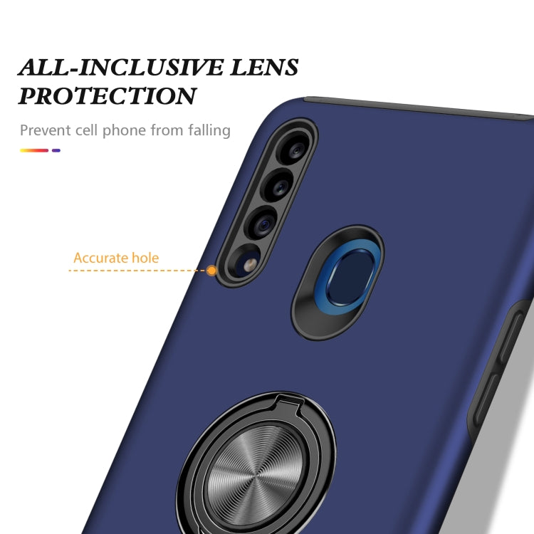 For Samsung Galaxy A20s PC + TPU Shockproof Magnetic Protective Case with Invisible Ring Holder