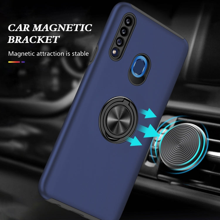 For Samsung Galaxy A20s PC + TPU Shockproof Magnetic Protective Case with Invisible Ring Holder