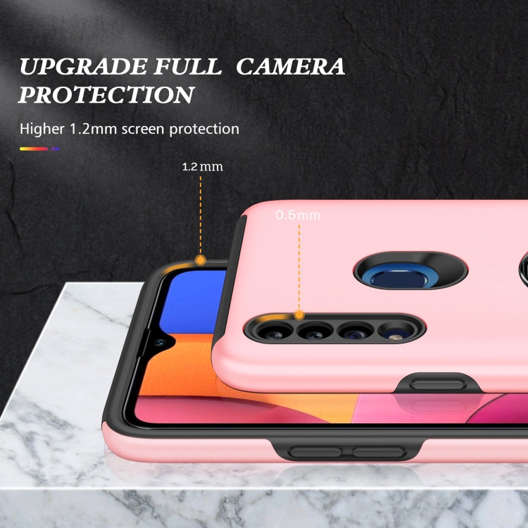 For Samsung Galaxy A20s PC + TPU Shockproof Magnetic Protective Case with Invisible Ring Holder