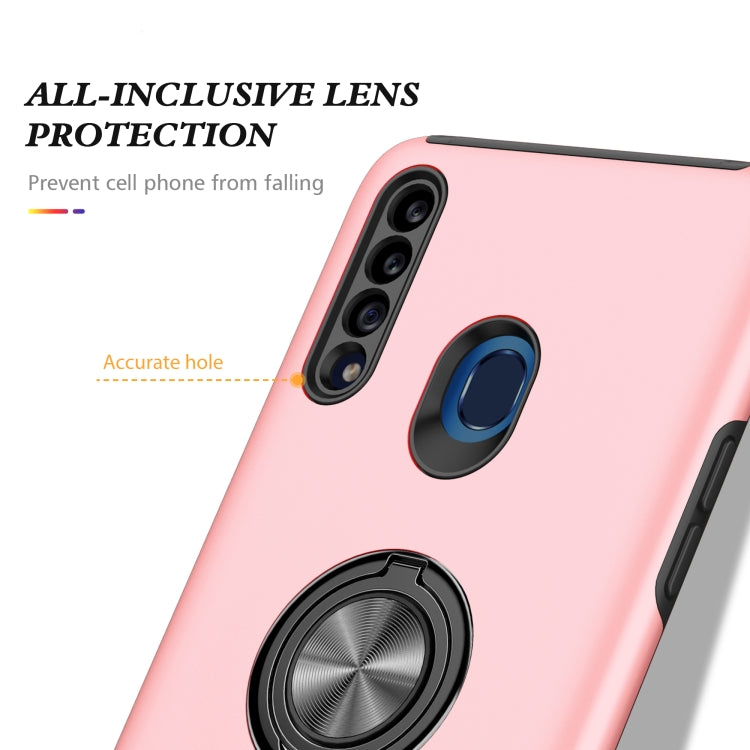 For Samsung Galaxy A20s PC + TPU Shockproof Magnetic Protective Case with Invisible Ring Holder