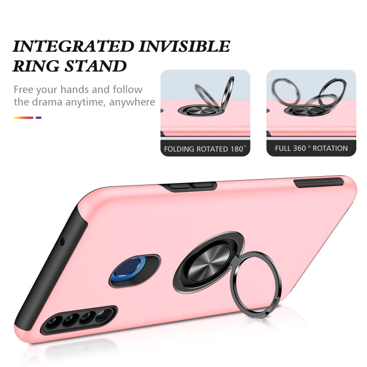 For Samsung Galaxy A20s PC + TPU Shockproof Magnetic Protective Case with Invisible Ring Holder