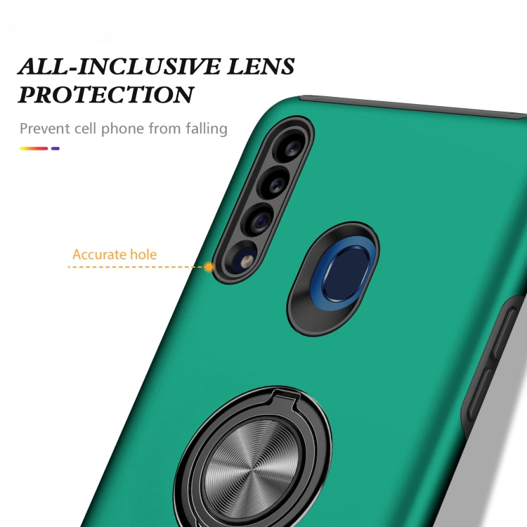 For Samsung Galaxy A20s PC + TPU Shockproof Magnetic Protective Case with Invisible Ring Holder