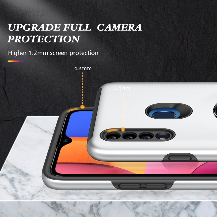 For Samsung Galaxy A20s PC + TPU Shockproof Magnetic Protective Case with Invisible Ring Holder