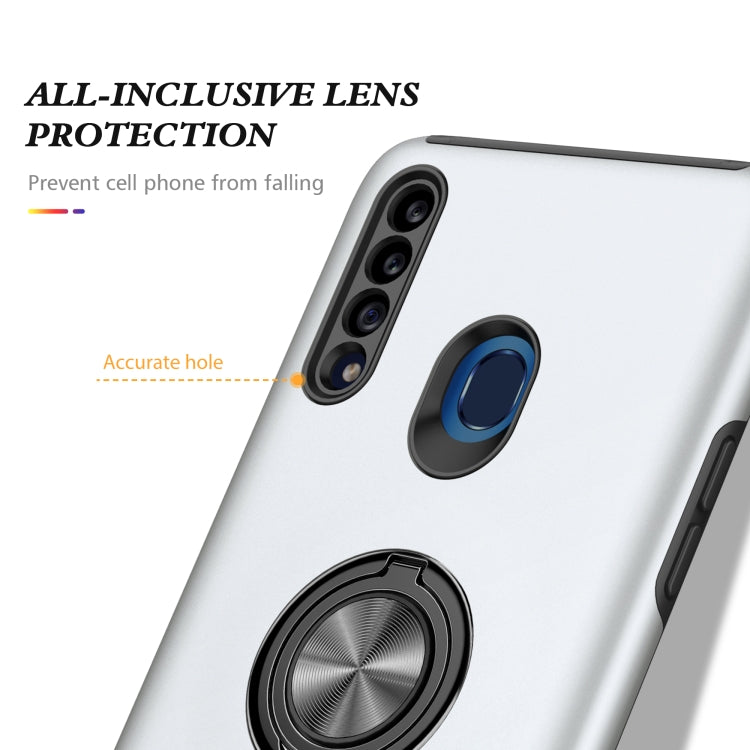 For Samsung Galaxy A20s PC + TPU Shockproof Magnetic Protective Case with Invisible Ring Holder