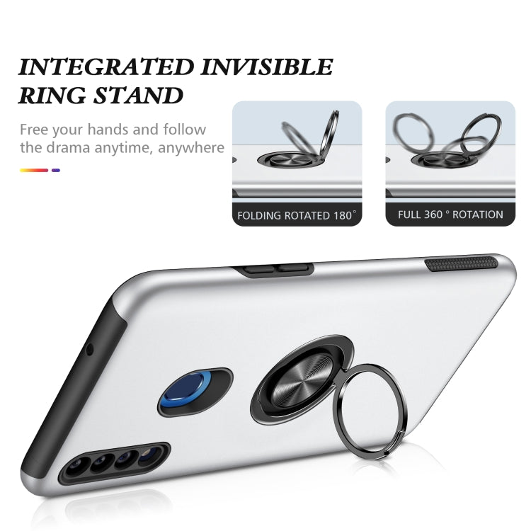 For Samsung Galaxy A20s PC + TPU Shockproof Magnetic Protective Case with Invisible Ring Holder