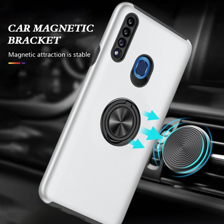 For Samsung Galaxy A20s PC + TPU Shockproof Magnetic Protective Case with Invisible Ring Holder