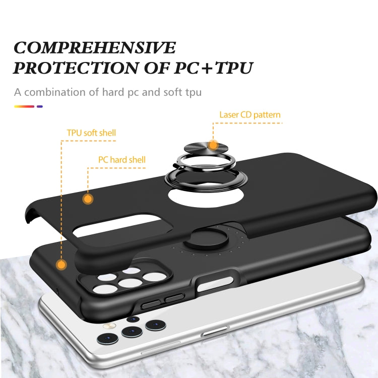 For Samsung Galaxy A32 5G PC + TPU Shockproof Magnetic Protective Case with Invisible Ring Holder