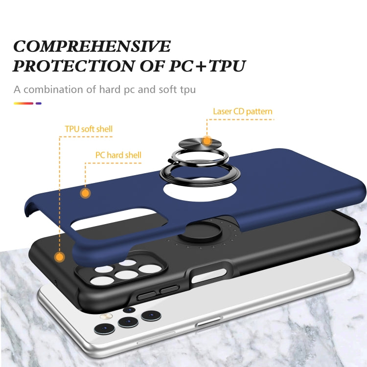 For Samsung Galaxy A32 5G PC + TPU Shockproof Magnetic Protective Case with Invisible Ring Holder