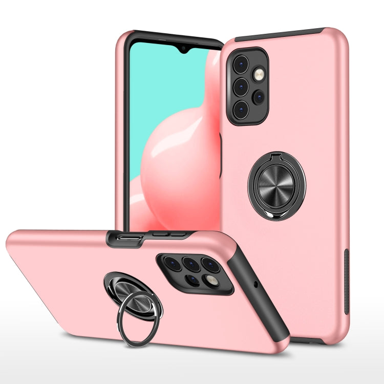 For Samsung Galaxy A32 5G PC + TPU Shockproof Magnetic Protective Case with Invisible Ring Holder