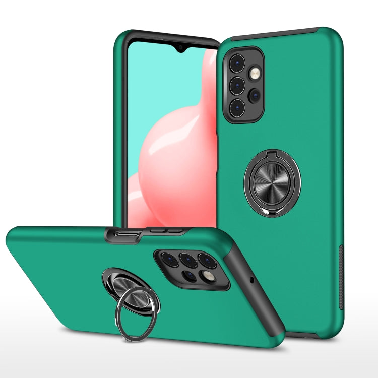 For Samsung Galaxy A32 5G PC + TPU Shockproof Magnetic Protective Case with Invisible Ring Holder
