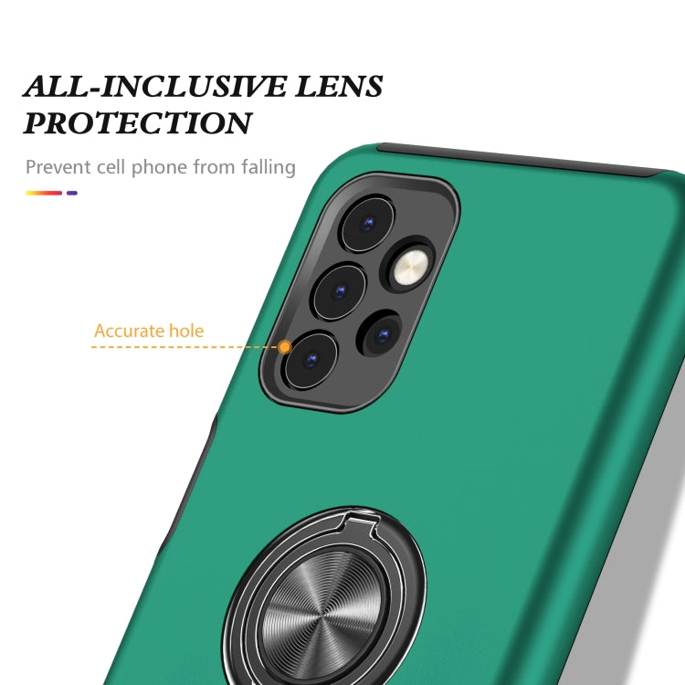 For Samsung Galaxy A32 5G PC + TPU Shockproof Magnetic Protective Case with Invisible Ring Holder
