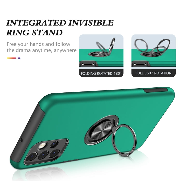 For Samsung Galaxy A32 5G PC + TPU Shockproof Magnetic Protective Case with Invisible Ring Holder
