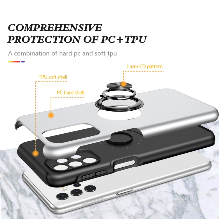 For Samsung Galaxy A32 5G PC + TPU Shockproof Magnetic Protective Case with Invisible Ring Holder