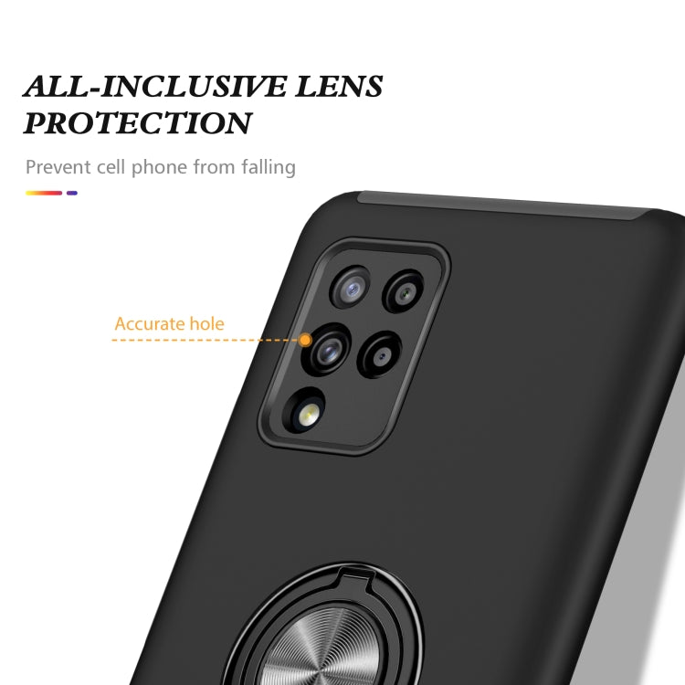 For Samsung Galaxy A42 5G PC + TPU Shockproof Magnetic Protective Case with Invisible Ring Holder