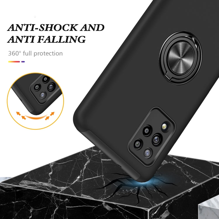 For Samsung Galaxy A42 5G PC + TPU Shockproof Magnetic Protective Case with Invisible Ring Holder