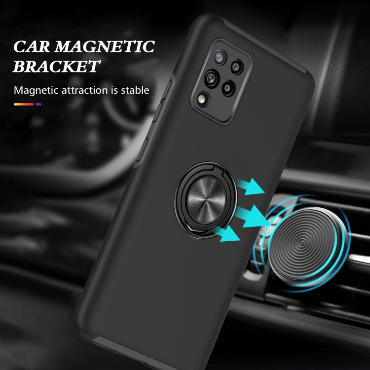 For Samsung Galaxy A42 5G PC + TPU Shockproof Magnetic Protective Case with Invisible Ring Holder