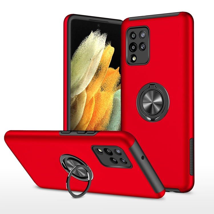 For Samsung Galaxy A42 5G PC + TPU Shockproof Magnetic Protective Case with Invisible Ring Holder