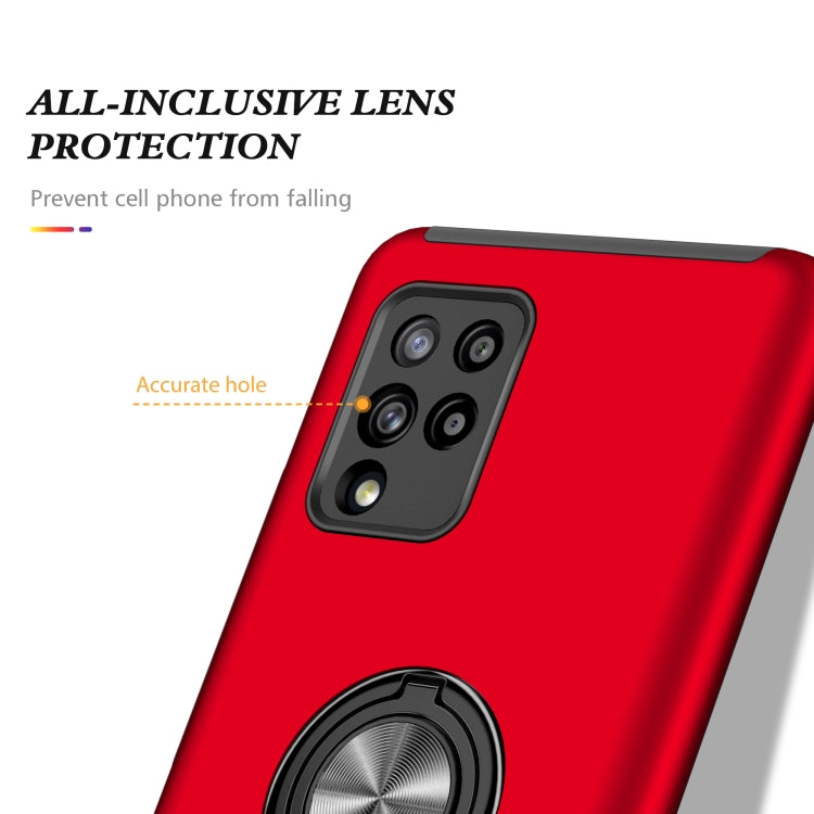 For Samsung Galaxy A42 5G PC + TPU Shockproof Magnetic Protective Case with Invisible Ring Holder