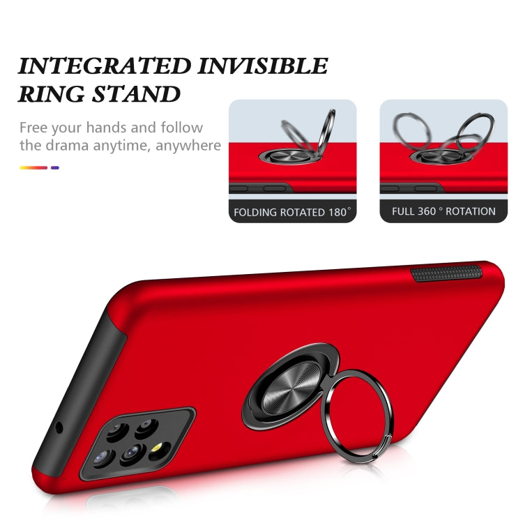 For Samsung Galaxy A42 5G PC + TPU Shockproof Magnetic Protective Case with Invisible Ring Holder