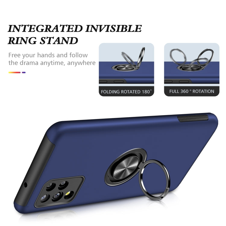 For Samsung Galaxy A42 5G PC + TPU Shockproof Magnetic Protective Case with Invisible Ring Holder