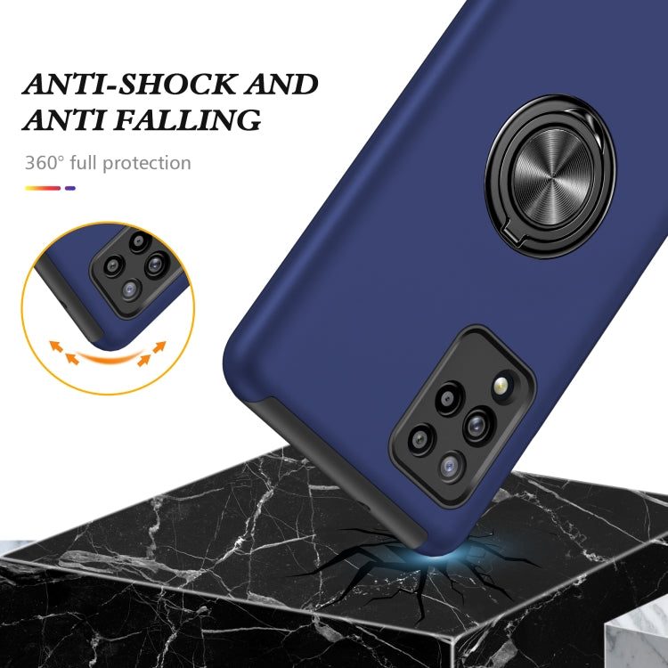 For Samsung Galaxy A42 5G PC + TPU Shockproof Magnetic Protective Case with Invisible Ring Holder