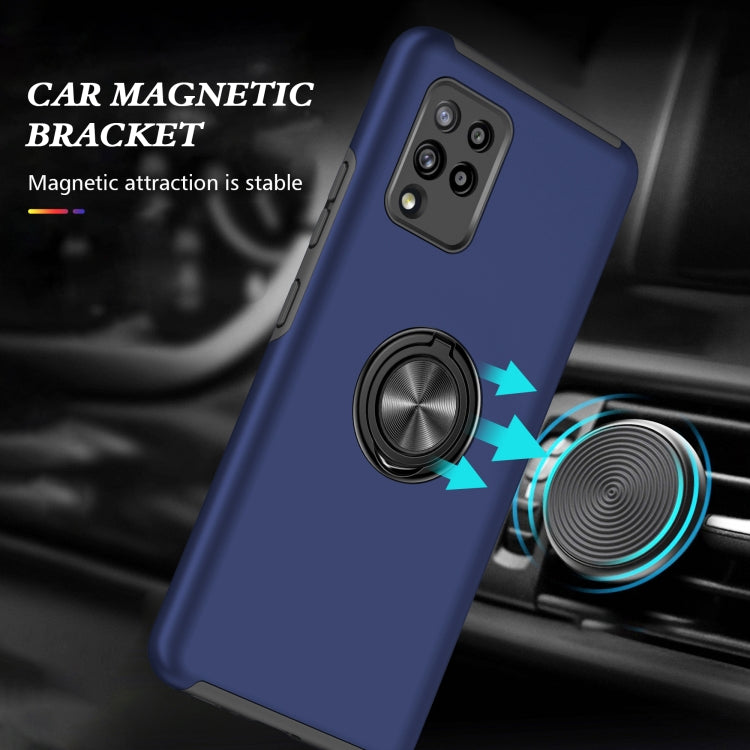 For Samsung Galaxy A42 5G PC + TPU Shockproof Magnetic Protective Case with Invisible Ring Holder