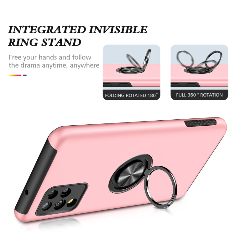 For Samsung Galaxy A42 5G PC + TPU Shockproof Magnetic Protective Case with Invisible Ring Holder