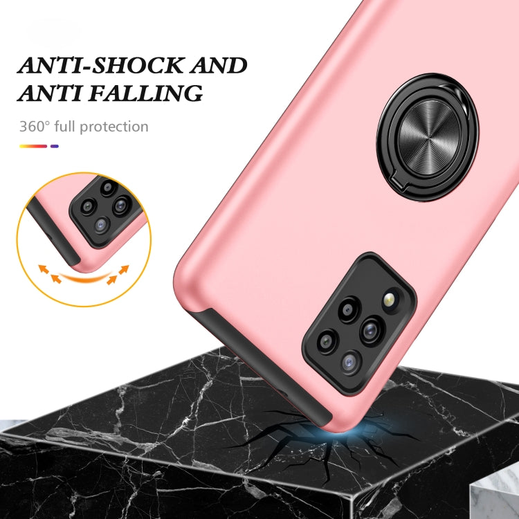 For Samsung Galaxy A42 5G PC + TPU Shockproof Magnetic Protective Case with Invisible Ring Holder