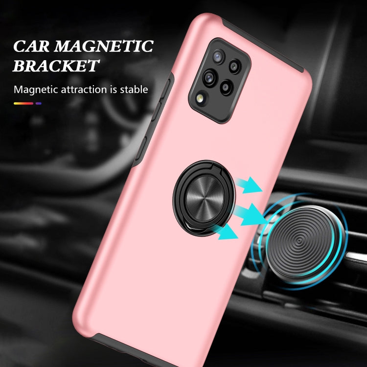 For Samsung Galaxy A42 5G PC + TPU Shockproof Magnetic Protective Case with Invisible Ring Holder