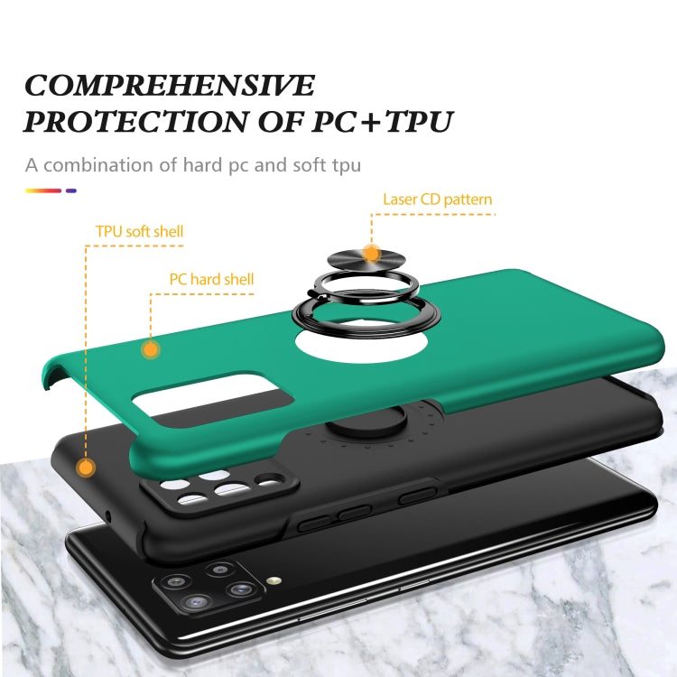 For Samsung Galaxy A42 5G PC + TPU Shockproof Magnetic Protective Case with Invisible Ring Holder