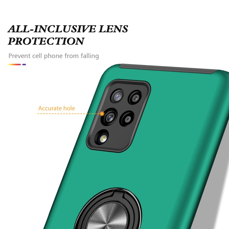 For Samsung Galaxy A42 5G PC + TPU Shockproof Magnetic Protective Case with Invisible Ring Holder