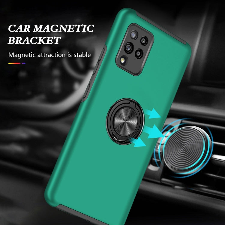 For Samsung Galaxy A42 5G PC + TPU Shockproof Magnetic Protective Case with Invisible Ring Holder