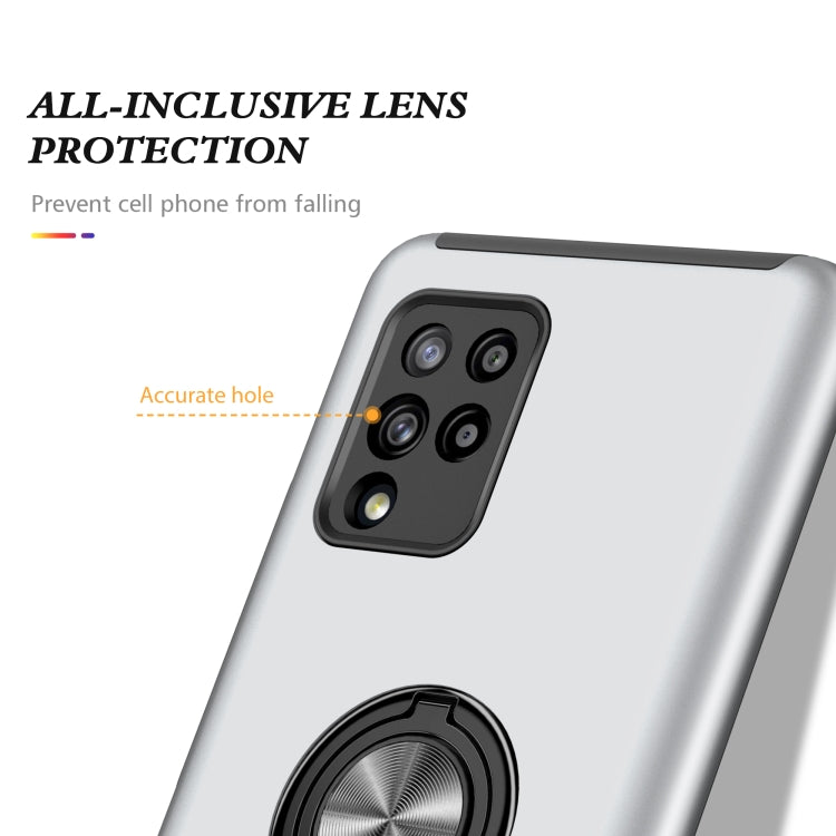 For Samsung Galaxy A42 5G PC + TPU Shockproof Magnetic Protective Case with Invisible Ring Holder