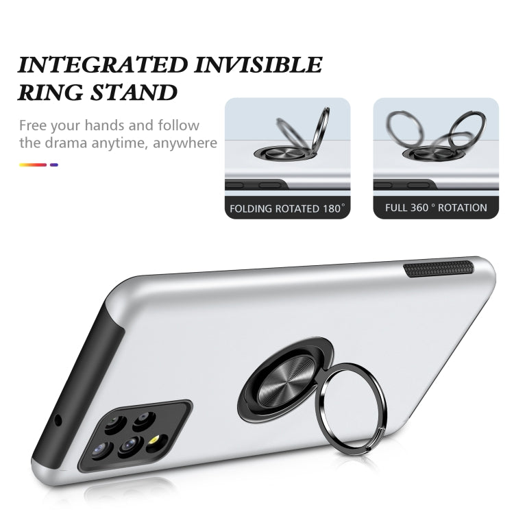 For Samsung Galaxy A42 5G PC + TPU Shockproof Magnetic Protective Case with Invisible Ring Holder