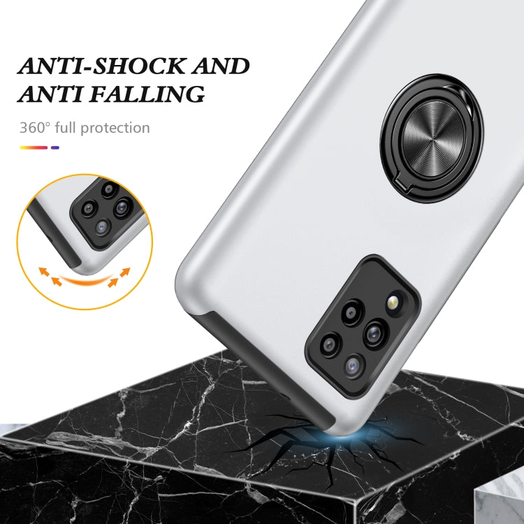 For Samsung Galaxy A42 5G PC + TPU Shockproof Magnetic Protective Case with Invisible Ring Holder