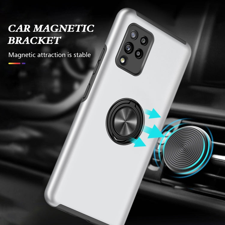 For Samsung Galaxy A42 5G PC + TPU Shockproof Magnetic Protective Case with Invisible Ring Holder